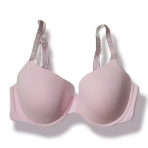 Victoria's Secret Pink Underwire Bra Glitter Straps